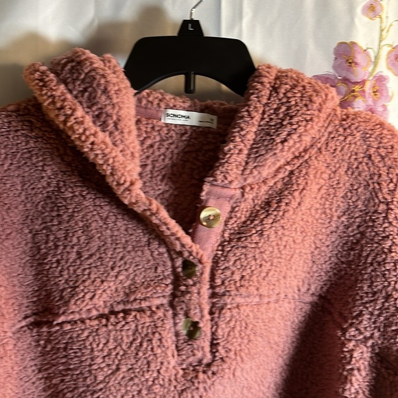 Pink fluffy hoodie-Size 1x by Sonoma - Picture 3 of 8